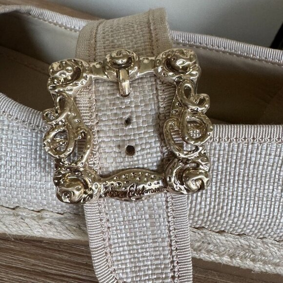 Sam Edelman Maddy Espadrille Mary Jane Light Natural Basket Weave Flats Size 8 - Picture 6 of 17